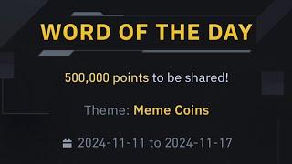 binance word of the day answer today | word of the day binance today 6 Letter | meme coins