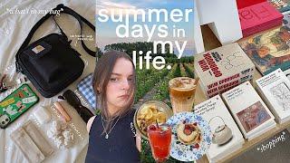 summer days in my life | 'that girl' morning routine, what's in my bag & book store visits