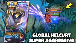 TOP GLOBAL HELCURT PERFECT & SUPER AGGRESSIVE GAMEPLAY  ( BEST BUILD 2024 ) MLBB