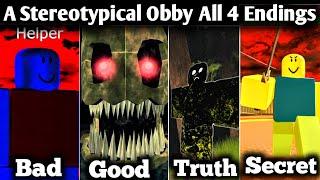 How To Get All 4 Endings In A Stereotypical Obby Full Walkthrough Tutorial