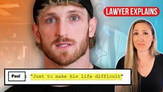 Why Logan Paul Issued Privacy Take-Downs Over His Scummy Texts | LAWYER EXPLAINS