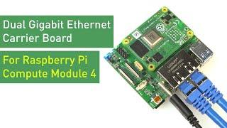 Dual Gigabit Ethernet Carrier Board for Raspberry Pi Compute Module 4