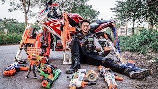 LTT Game Nerf War : Special Police SEAL X Nerf Guns Fight Boss Rocket Pursuing a High-end Wanted Man