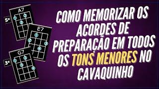 Como Memorizar os Acordes de Preparação em TODOS OS TONS MENORES no Cavaquinho   Professor Damiro
