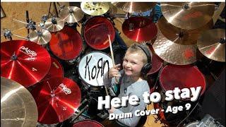 Here To Stay - Korn - Drum Cover  Age 9!