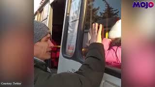 Ukrainian Father Says Goodbye To Daughter As He Stays Behind To Fight Against Russia | Viral Video