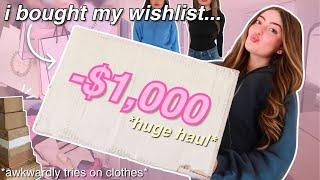 $1000 buying my ENTIRE WISHLIST!! *huuuge* try on princess polly haul