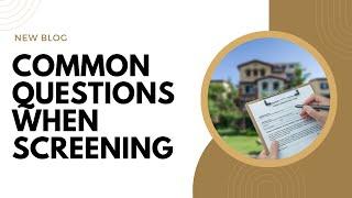 Common Questions When Screening | Phoenix Property Management | Service Star Realty