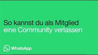 Community verlassen | WhatsApp