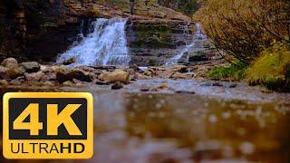 Autumn Waterfall | Serene Pond with Fall Foliage, Tranquil Cascades, and Relaxing Spa Music in 4K