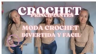 SUETER TOP SUMMER #crochetprincipiantes #crochetmoderno #moda #creatividad #sweterdesingn