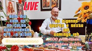 TARODOMARCIANO  AO VIVO -OS CIGANOS  RESPONDEM AS 100 PRIMERAS PERGUNTAS GRATUITAS \SUPERCHAT PIX