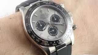 Rolex Daytona White Gold Oysterflex Strap 116519LN  Luxury Watch Review