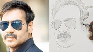 Singham Again / Drawing /Ajay Devgan // How To Draw Outline Ajay Devgan // Tutorial #drawing