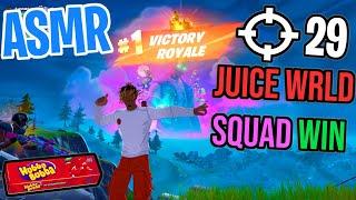 ASMR Gaming  Fortnite Juice WRLD Squad! Relaxing Gum Chewing  Controller Sounds + Whispering 