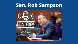 Sen. Sampson updates WTIC's Todd Feinburg: 'People will choose freedom over force.' (7/28/2022)