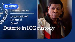 Rodrigo Duterte in ICC custody accused of crimes against humanity | ABC NEWS