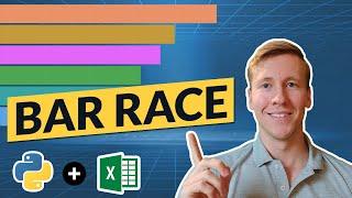 How To Create A Bar Race Animation Using Excel And Python | Tutorial [EASY] 