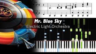 Electric Light Orchestra - Mr. Blue Sky - Piano Tutorial with Sheet Music