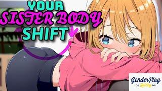 Your Sister BODY SHIFT | A GenderPlay Quicky Captions Story. She's keeps making your swap with her.