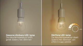 Dimtone voor MASTER LEDlampen - Hoe meer u dimt hoe warmer het warmer licht