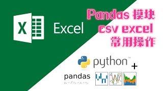 python 之 pandas csv excel 常用操作实例