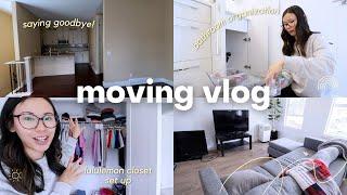 OFFICIAL MOVING DAY | Saying goodbye to our apartment | Lululemon Closet Set Up