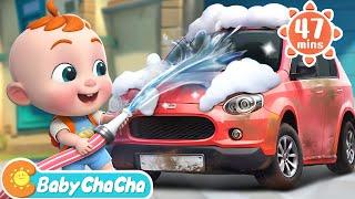 Car Wash Song | Let's Wash the Car + More Baby ChaCha Nursery Rhymes & Kids Songs