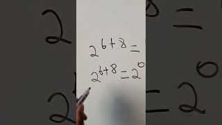 how to solve for b when given 2^b+8=1