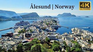 Ålesund, Norway 4K Walking Tour June 2023 - City of Art Nouveau