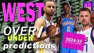 West Over/Under Predictions | 2024-25 NBA Season Preview