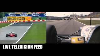 Senna crash - Split screen comparison.