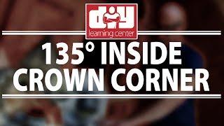 How to cut an inside 135 degree crown molding corner