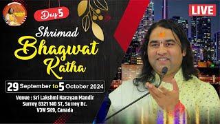 Live - Navratri Special Bhagwat Katha | Surrey. Canada | Day - 4 | 29 SEP  To 05 OCT 2024