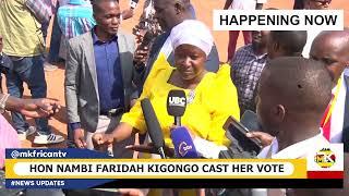 HON NAMBI FARIDAH KIGONGO NRM FLAG BEARER CAST HER VOTE