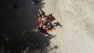 Drone upward spiral shot while chilling at Sa Calobra Circus, Mallorca