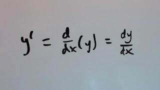 Calculus - Derivative Notation