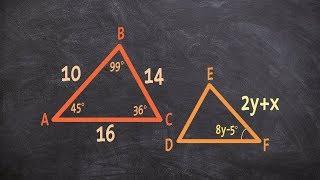 How to Determine X and Y Using Congruent Triangles