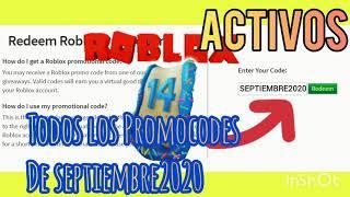 todos los promocodes activos de roblox agosto 2020