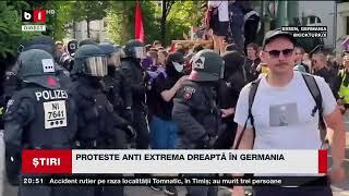 PROTESTE ANTI EXTREMĂ DREAPTĂ ÎN GERMANIA. Știri B1TV_29 iunie 2024