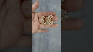 Diy Traditional Earrings ️ ️   #creativezainaz #diy #earrings #jewellery #handmade #pearl