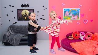 Five Kids Pink vs Black Challenge + more Children's Songs and Videos