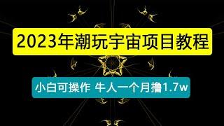 2023年最大风口，潮玩宇宙项目，小白可操作，牛人一个月撸1.7w