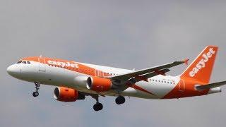 EasyJet airbus A320 landing at Tel Aviv Ben Gurion airport