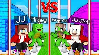 Mikey and JJ vs Girls SECURITY HOUSE in Minecraft (Maizen)