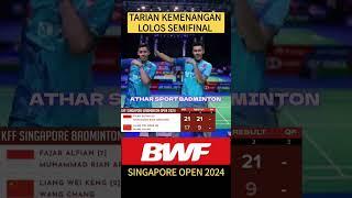 Tarian Kemenangan FAJAR/RIAN  Hasil Singapura open hari ini Live badminton hari ini #badminton