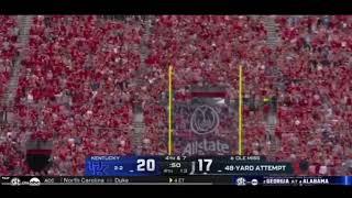 Ole Miss Kicker Caden Davis MISSES Game-Tying Field Goal vs Kentucky 2024