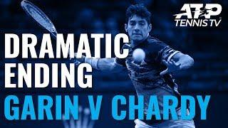 Cristian Garin Saves Match Points in Dramatic Ending v Chardy | Paris 2019