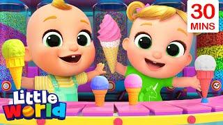 Ice Cream Song With Nina And Nico + More Kids Songs & Nursery Rhymes by Little World