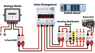 Auto Changeover Connection Circuit | ATS Auto Transfer Switch | Generator Transfer Switch